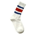 thumbnail image 1 of AWZXDE Unisex Japanese Striped Socks, Retro Sport Crew Socks for Men & Women Red,One Size, 1 of 3