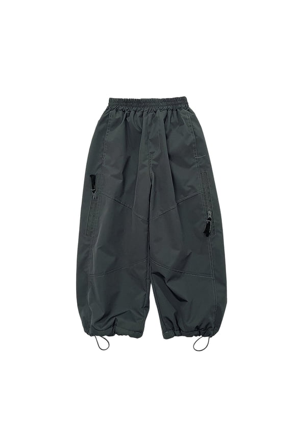 Unisex Kids Cargo Work Pants with Utility Pockets and Comfort Fit for Running Jumping and Climbing Adventures in Nature Grey,4-5 Years