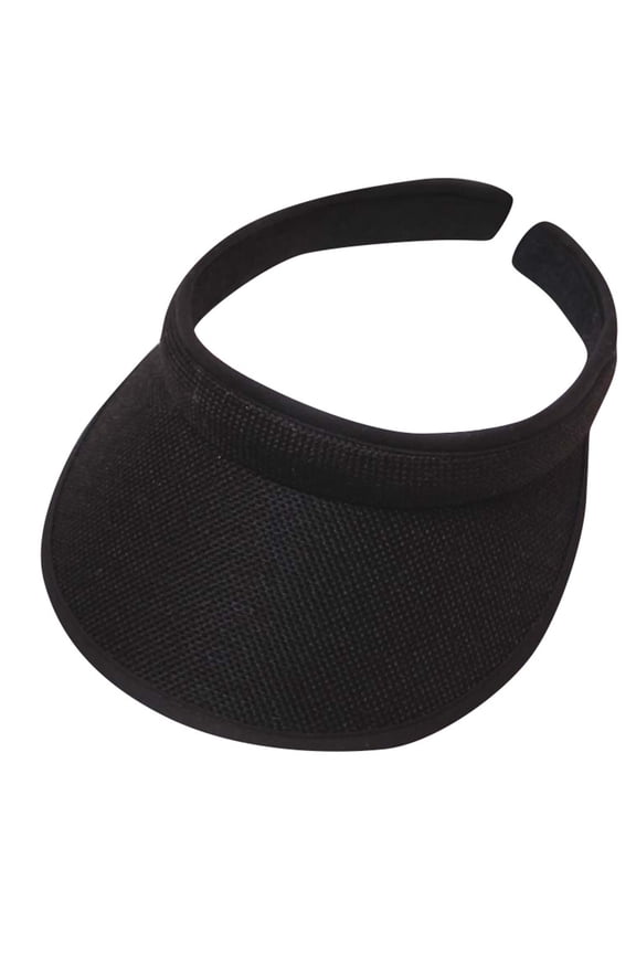 Unisex Open Top Sun Hat for Outdoor Sports and Travel Lightweight Breathable Wide Brim Visor Casual Cap for Men and Women Adjustable Headband for Running and Gardening Black,One Size