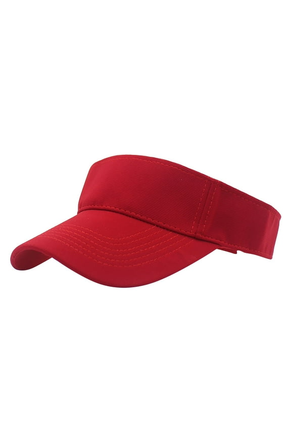 Unisex Solid Color Baseball Cap Classic Adjustable Sun Hat for Tennis Activities Outdoor Sports Red