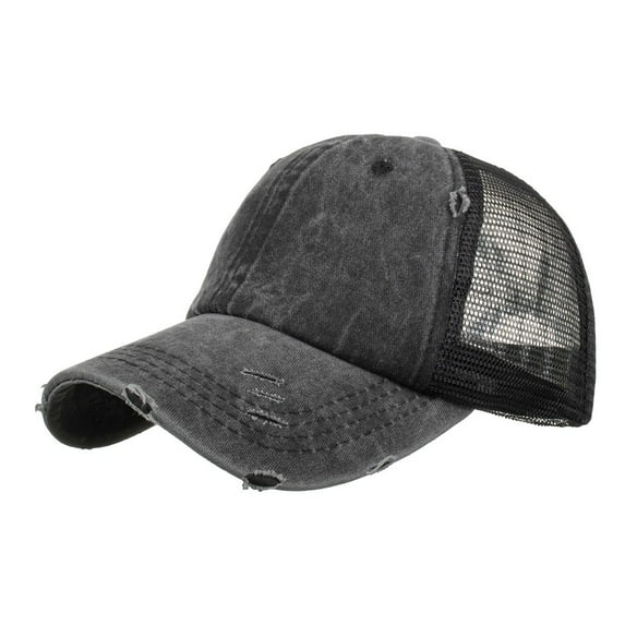 AWZXDE Unisex Solid Color Breathable Baseball Cap, Summer Adjustable Snapback for Outdoor Black,One Size