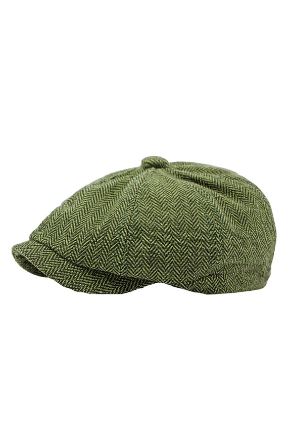 Unisex Solid Color Crochet Design Fashion Vintage Octagonal Hat Newsboy Beret Casual Caps for Hats for Men and Hats for Women Green,One Size