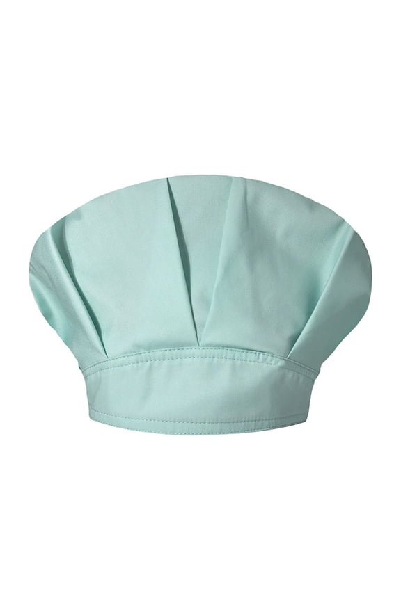 Unisex Solid Color Nurse Cap Kitchen Chef Hat Oil Splash Proof Dust Proof Simple Design Custom Hats for Catering and Food Service Mint Green,One Size