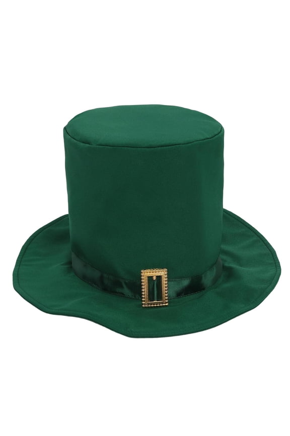 Unisex Solid Color Top Hat With High Design For Magic Show Party Performance And Stage Events Green,One Size