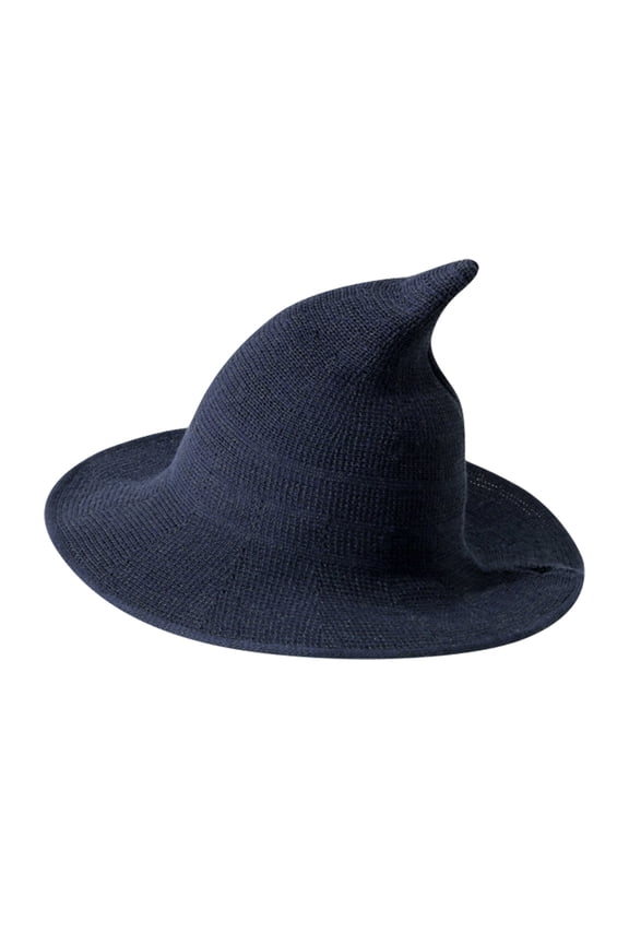 Unisex Solid Pointed Hat, Summer Cap for Halloween or Fishing Blue,One Size
