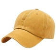 thumbnail image 1 of AWZXDE Unisex Summer Classic Literary Retro Outdoor Japanese Style Soft Washed Breathable Dad Hat Yellow, 1 of 2