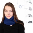 thumbnail image 1 of AWZXDE Versatile Thermal Knit Hat With Enhanced Heating Ear Warmer And Neck Gaiter For Outdoor Winter Activities Seasonal Cold Weather Gear Navy, 1 of 4