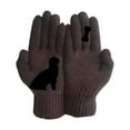 thumbnail image 1 of AWZXDE Warm Winter Outdoor Gloves for Ladies Dog Bone Printing Woolen Mittens for Autumn Brown,One Size, 1 of 3