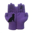 thumbnail image 1 of AWZXDE Warm Winter Outdoor Gloves for Ladies Dog Bone Printing Woolen Mittens for Autumn Purple,One Size, 1 of 3