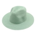 thumbnail image 1 of AWZXDE Wide Brim Hat For Summer Beach Trip Beach Hat Ivory And Brown Foldable Straw Design For Men And Women Mint Green, 1 of 6