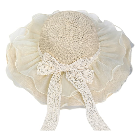 AWZXDE Wide Brim Straw Sun Hat For Women Men Versatile Comfortable Accessory Beach Hiking Daily Wear