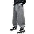 thumbnail image 1 of AWZXDE Wide Leg Children Spring Boys Daily Casual Versatile Spring and Autumn Big Kids Stylish Solid Color Sport Pants Jogging Pants, 1 of 4