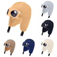 thumbnail image 1 of AWZXDE Windproof Lined Knitted Flight Winter Hood Cap With Goggles For Kids Outdoor Warm Wear, 1 of 4