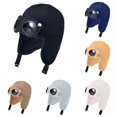 thumbnail image 1 of AWZXDE Windproof Lined Knitted Flight Winter Hood Cap With Goggles For Kids Outdoor Warm Wear, 1 of 4