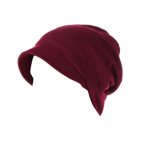 AWZXDE Winter Cap with Brim Knit Hat Warm Soft Lined for Outdoor Activities Cold Weather Red