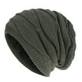 thumbnail image 1 of AWZXDE Winter Fuzzy Lined Knit Hat Extra Warm Cap for Extreme Cold Weather Outdoor Sports Dark Gray, 1 of 1