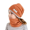 thumbnail image 1 of AWZXDE Winter Hats For Kids Hat And Neck Warmer Cozy Scarf Combo For Boys Girls Toddler Cold Weather Coffee, 1 of 5