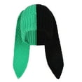 thumbnail image 1 of AWZXDE Winter Hats For Women Cute Crochet Hat With Long Rabbit Ears Color Block Design Warm Knitted Beanie For Leisure Green, 1 of 4