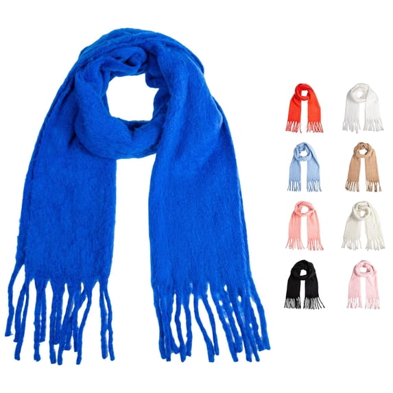 AWZXDE Winter Scarf Fashionable Outdoor Warm Neckerchief Knit Unisex Accessory for Cold Weather Blue