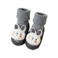 thumbnail image 1 of AWZXDE Winter Thick Baby Floor Socks Thermal Cute Mid-Calf Kids Learning Socks with Cartoon Grip Design - Cozy for Cold Days Grey, 1 of 7