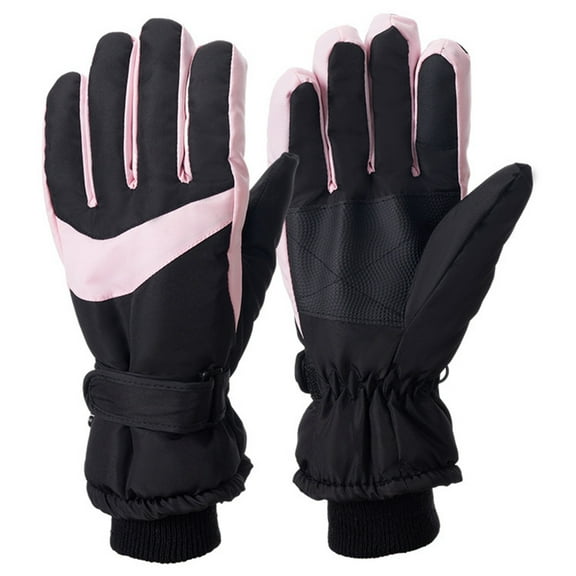 AWZXDE Winter Unisex Outdoor Gloves Ski Soft Pile Windproof Enhanced Grip Gloves For Men And Women Riding Gloves Hot Pink