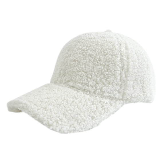 AWZXDE Winter Warm Lamb Wool Baseball Hat For Men Women Teddy Outdoor Sports Thick Cap