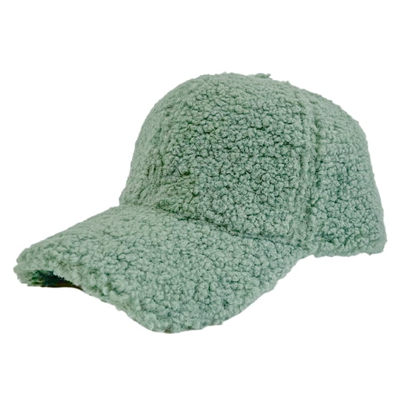 AWZXDE Winter Warm Lamb Wool Baseball Hat For Men Women Teddy Outdoor Sports Thick Cap