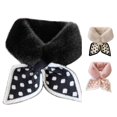 thumbnail image 1 of AWZXDE Winter Women Knitted Pattern Collar Warm Scarf Stylish Versatile Neck Warmer Black, 1 of 4