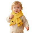 thumbnail image 1 of AWZXDE Winter Kids Scarf With Cartoon Goose Design Soft Thickened Warm Neck Wrap Cute Windproof For Children Cold Weather 2-8 Years Yellow, 1 of 5