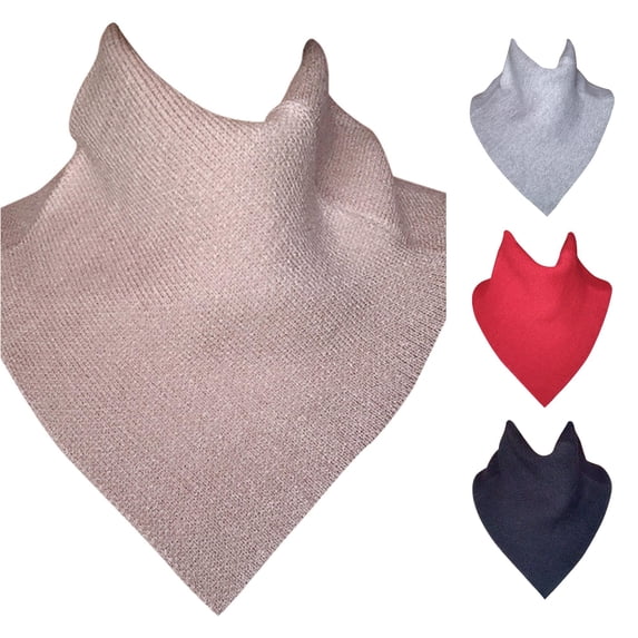 AWZXDE Women Autumn Winter Warm Triangle Neck Scarf Set For Girls Daily Wear Fashion Accessory Shawl Wrap Beige
