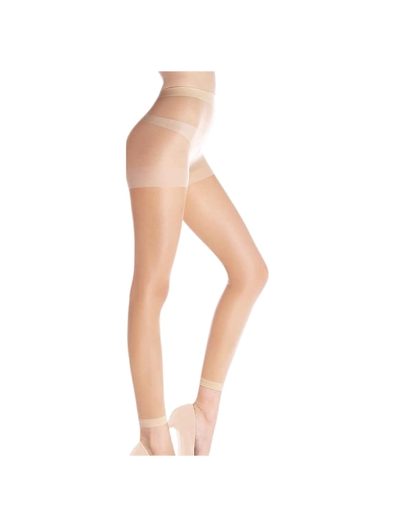Women High Waist Sheer Footless Tights Stretchy Shaping Pantyhose for Daily Dress And Skirting