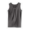 thumbnail image 1 of AWZXDE Women Loose Fit Ruffle Design Camisole Sleeveless Top Comfortable Stretchable Womens Tops For Home Sleepwear Layering Dark Gray,XXXXXL, 1 of 3