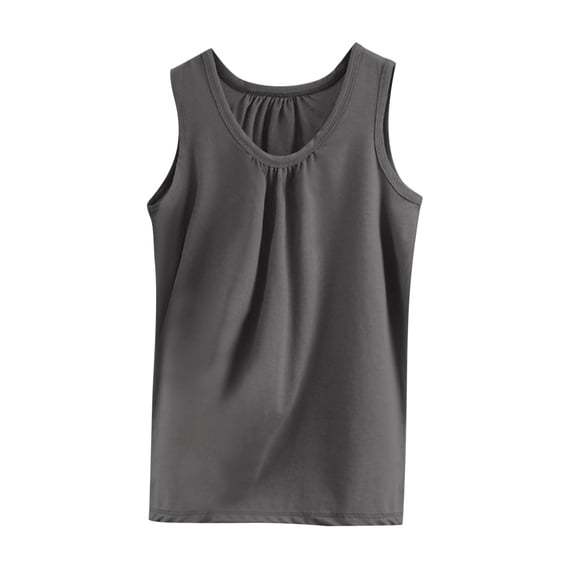 AWZXDE Women Loose Fit Ruffle Design Camisole Sleeveless Top Comfortable Stretchable Womens Tops For Home Sleepwear Layering Dark Gray,XXXXXL