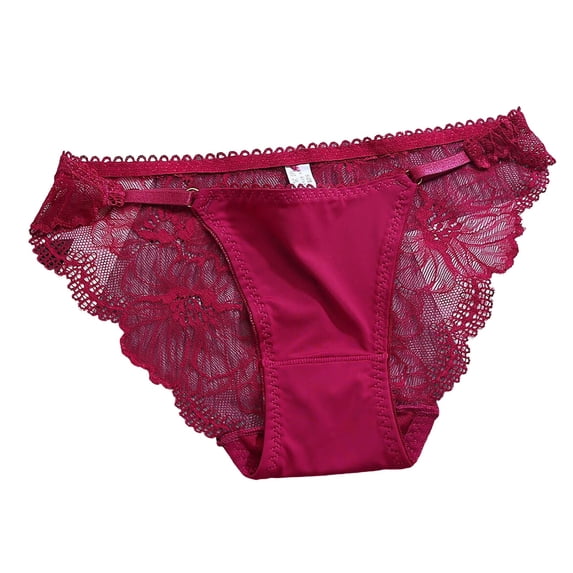 AWZXDE Women Low Mid Rise Sheer Lace Panties Thin Summer Smooth Silk Seamless Breathable Underwear Cotton Gusset Triangle Briefs Womens Underwear