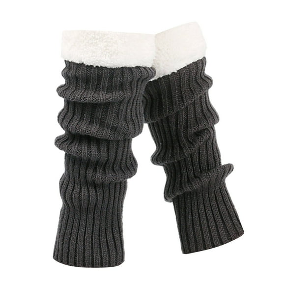 AWZXDE Women Retro Knitted Long Boot Christmas Style Lined Warm Wool Socks Stackable Design Versatile for Cold Weather Wear Dark Gray,One Size
