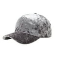 thumbnail image 1 of AWZXDE Women Summer Solid Velvet Baseball Cap Fashion Sun Hat for Party Festival Performance Grey, 1 of 2