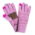 thumbnail image 1 of AWZXDE Women Winter Versatile Knitted Wool Flip Screen Warm and Comfortable Gloves for Casual and Outdoor Use Pink,One Size, 1 of 2