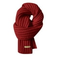 thumbnail image 1 of AWZXDE Women's Autumn Winter Thick Warm Knit Scarf - Soft Knit Wrap for Cold Weather Style & Cozy Neck Red,One Size, 1 of 7