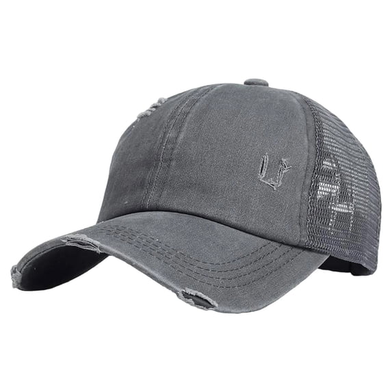 AWZXDE Women's Baseball Cap with Ponytail Hole High Bun Hat Mesh Visor for Outdoor Activities