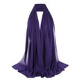 thumbnail image 1 of AWZXDE Women's Breathable Head Cover Scarf Soft Stretchable Head Wrap, Solid Color Prayer Shawl for Women, Comfortable Headscarf for Daily Wear Purple, 1 of 2