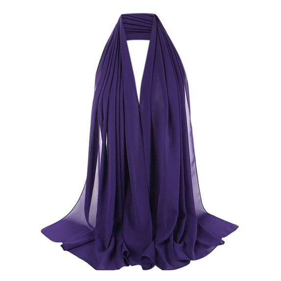 AWZXDE Women's Breathable Head Cover Scarf Soft Stretchable Head Wrap, Solid Color Prayer Shawl for Women, Comfortable Headscarf for Daily Wear Purple