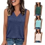 AWZXDE Women's Camisole Loose Fit Solid Color Stretchy V Neck ...