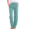 thumbnail image 1 of AWZXDE Women's Casual Sport Pants with Pockets and Belt, Tied Waist Loose Fit Long Breathable Relax Pants for Women Blue,L, 1 of 5