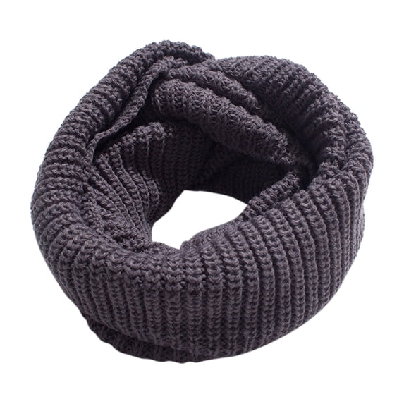 AWZXDE Women's Double Loop Knit Scarf Winter Warm Pull On Neck Warmer, Solid Color Pattern Scarf for Women, Soft Yarn Scarf for Cold Weather GY1