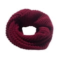 thumbnail image 1 of AWZXDE Women's Double Loop Knit Scarf Winter Warm Pull On Neck Warmer, Solid Color Pattern Scarf for Women, Soft Yarn Scarf for Cold Weather, 1 of 2