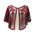 thumbnail image 1 of AWZXDE Women's Embroidery with Sequin Bead Short Shawl for Evening Dress Wedding, Elegant Casual Wear for Special Place Red,One Size, 1 of 2