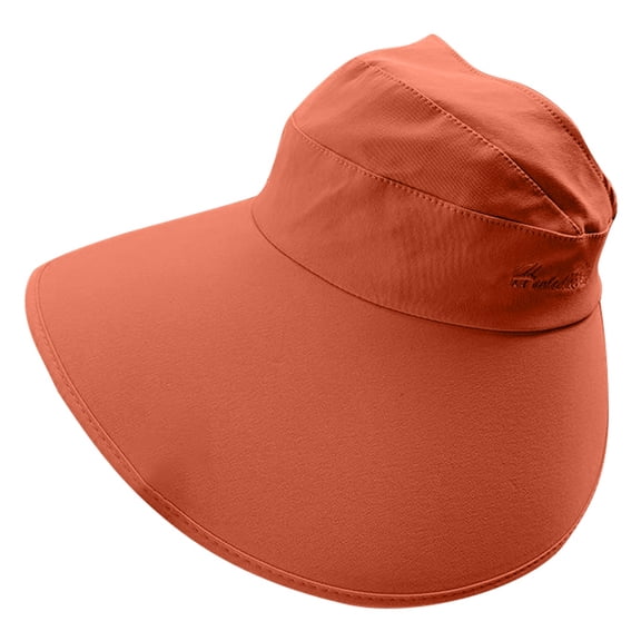AWZXDE Women's Extra Wide Brim Casual Fashion Solid Color Sun Hat For Outdoor Travel and Summer Vacation Provides Face Covering and UV Protection Shade Red,One Size