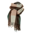 thumbnail image 1 of AWZXDE Women's Fall/Winter Festive Long Scarf - Oversized Knit Holiday Pattern Wrap for Christmas Green,One Size, 1 of 3