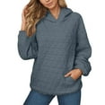 thumbnail image 1 of AWZXDE Women's Triangle Print Hooded Sweatshirt, Oversized Pullover with Front Pocket, Casual Comfortable Streetwear Style Sweater for Everyday Wear Grey,L, 1 of 5