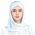 thumbnail image 1 of AWZXDE Women's Head Cover Scarf with Cap and Cross Front Tie, Solid Color Head Wrap for Women, Breathable Protective Scarf for Outdoor White, 1 of 3